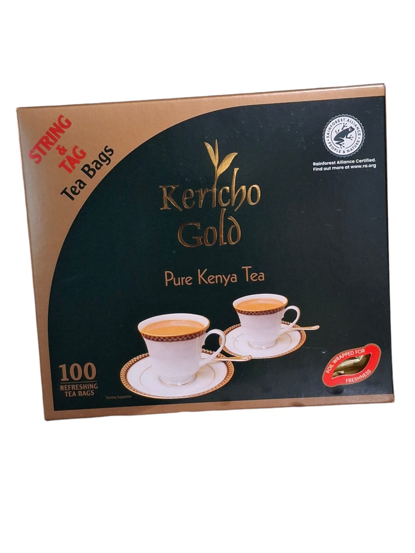 Kericho Gold Pure Kenya Tea Bags (100 Tea Bags)